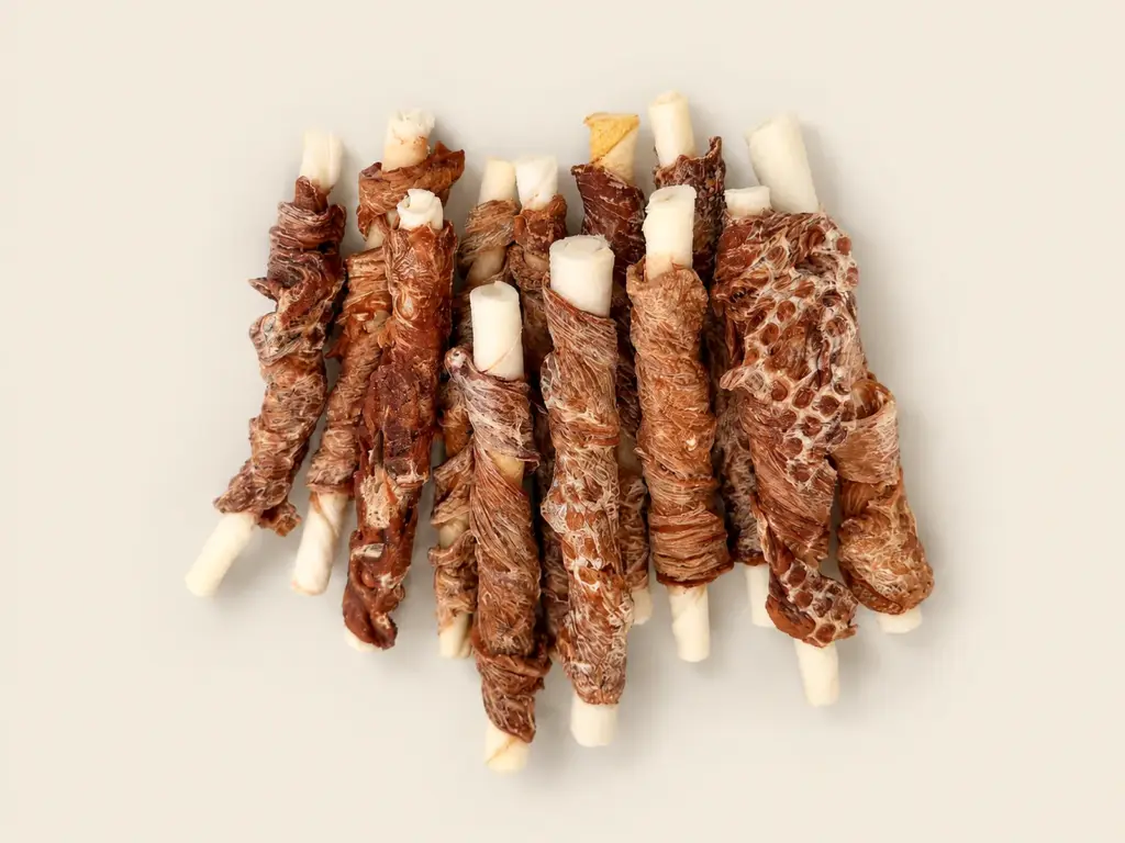 Duck Wrapped Rawhide Sticks